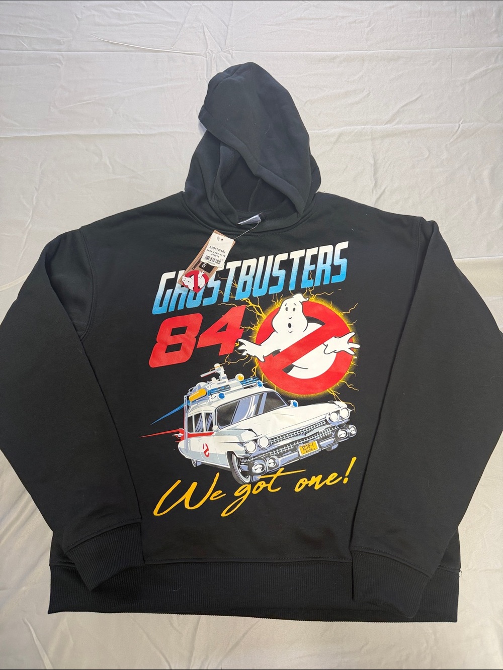 Ghostbusters 84 Black Graphic Crewneck Hoodie